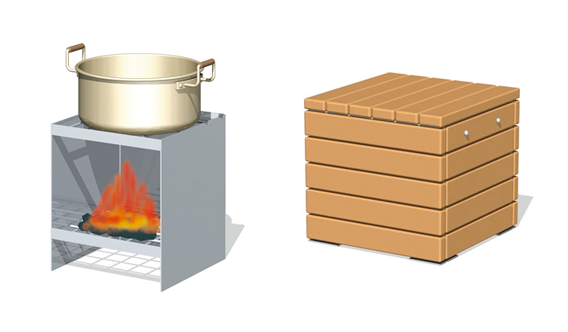かまどスツール（参考イラスト）